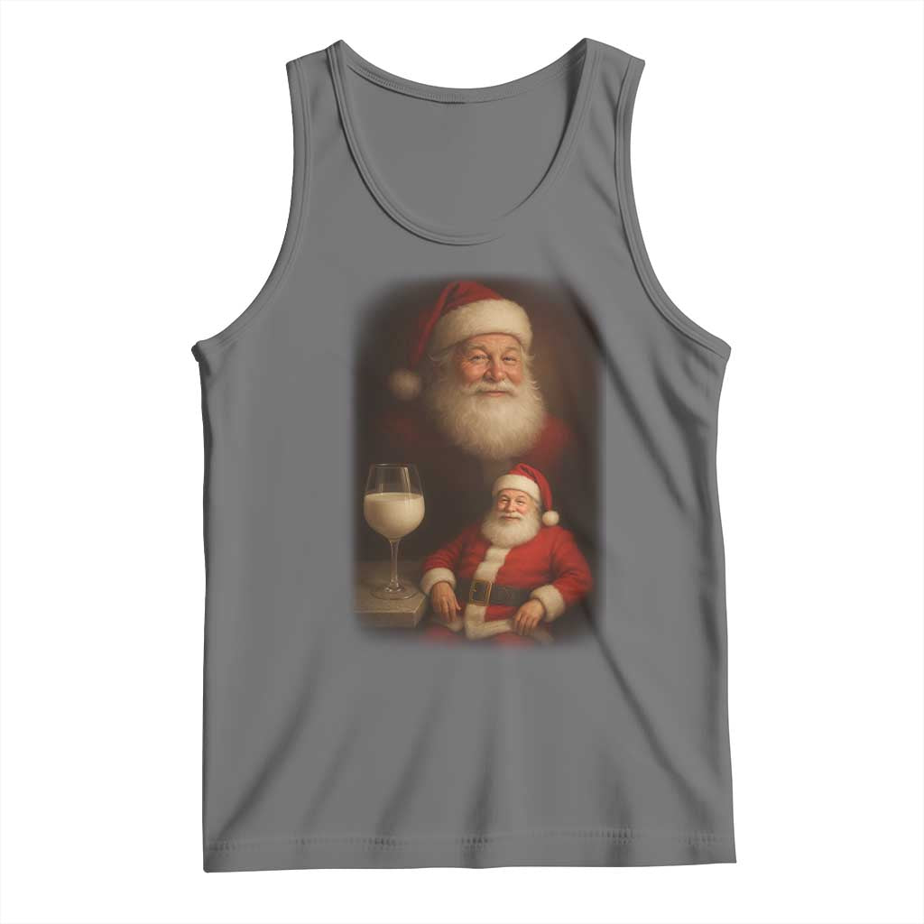 Funny Christmas Santa Drinking Milk Dank Meme Tank Top - Wonder Print Shop