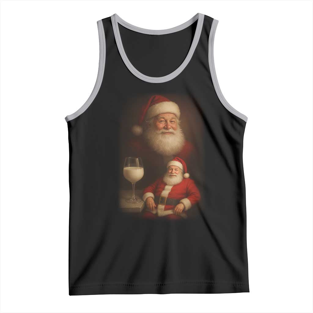 Funny Christmas Santa Drinking Milk Dank Meme Tank Top - Wonder Print Shop