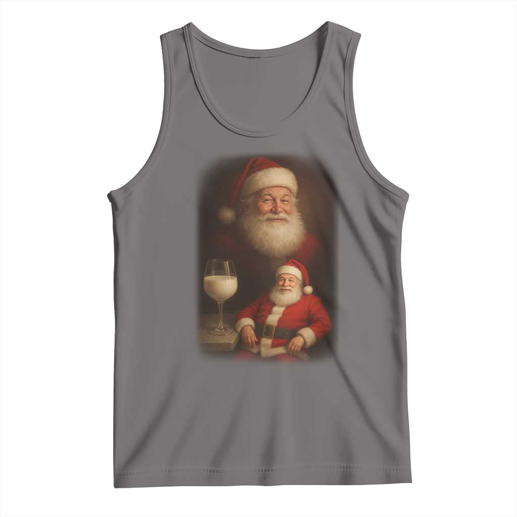 Funny Christmas Santa Drinking Milk Dank Meme Tank Top - Wonder Print Shop