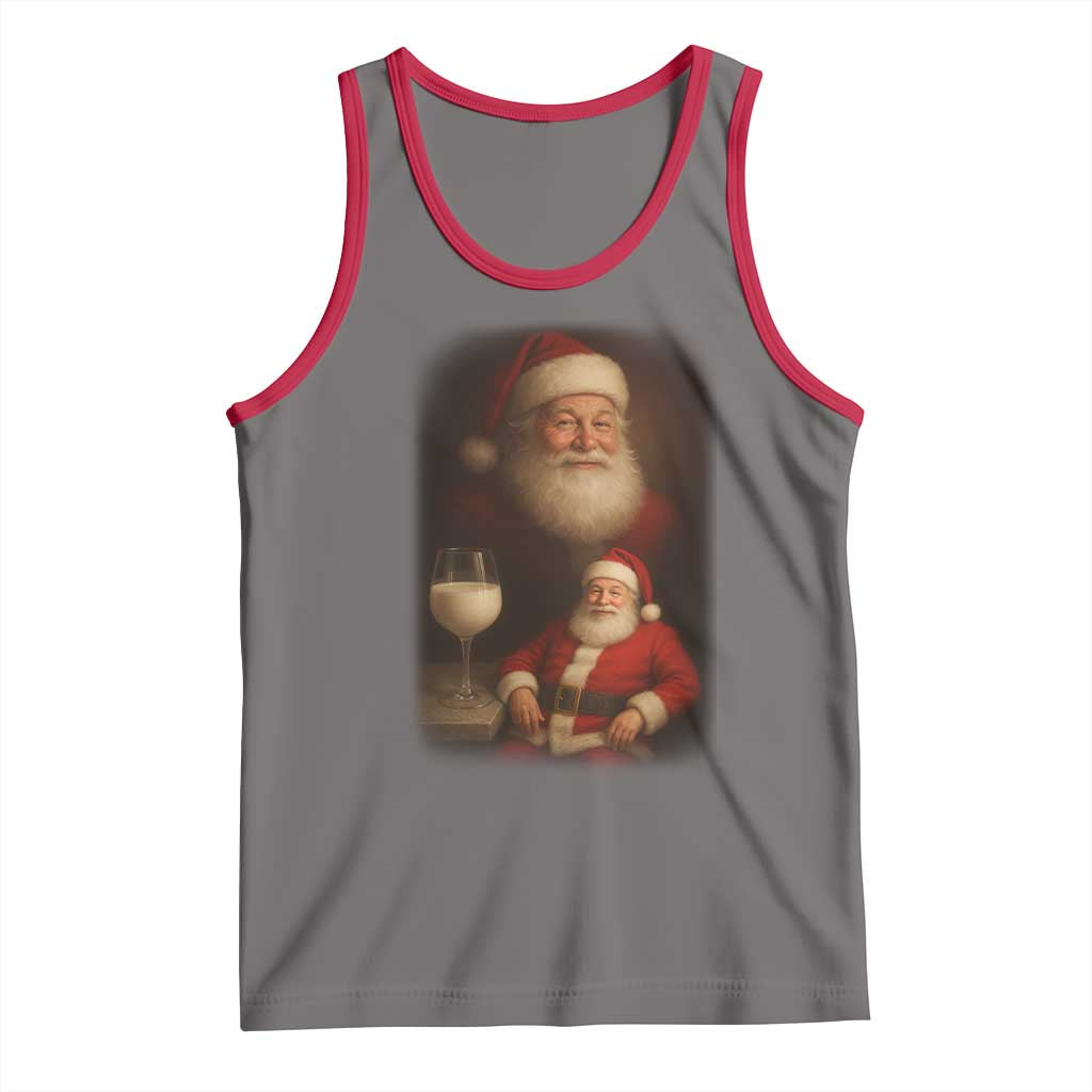 Funny Christmas Santa Drinking Milk Dank Meme Tank Top - Wonder Print Shop