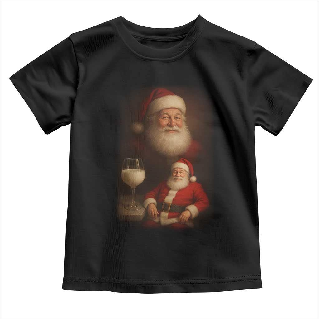 Funny Christmas Santa Drinking Milk Dank Meme Toddler T Shirt - Wonder Print Shop