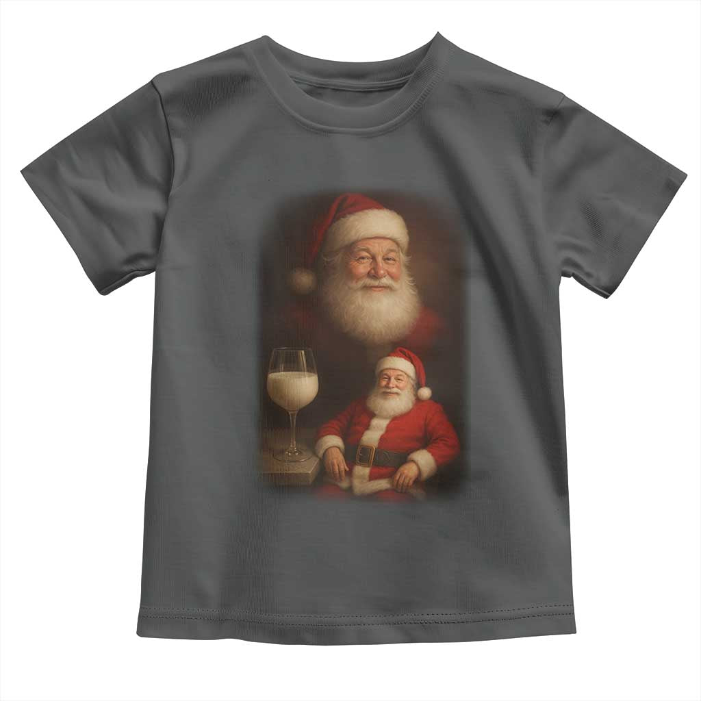 Funny Christmas Santa Drinking Milk Dank Meme Toddler T Shirt - Wonder Print Shop