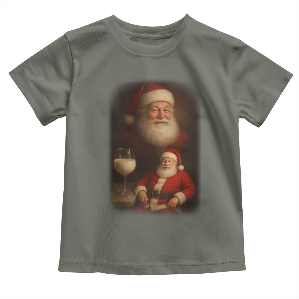 Funny Christmas Santa Drinking Milk Dank Meme Toddler T Shirt - Wonder Print Shop