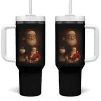 Funny Christmas Santa Drinking Milk Dank Meme Tumbler With Handle - Wonder Print Shop