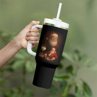 Funny Christmas Santa Drinking Milk Dank Meme Tumbler With Handle - Wonder Print Shop