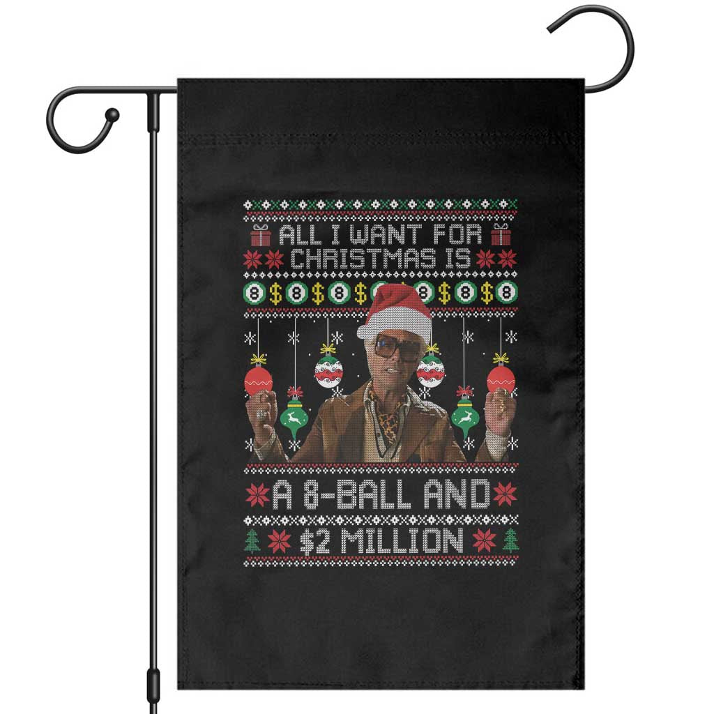 Funny Christmas Billy Meme Garden Flag All I Want For Christmas Is A 8 Ball And 2 Million Dollars - Wonder Print Shop