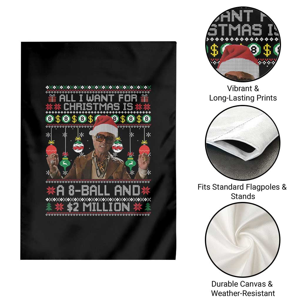 Funny Christmas Billy Meme Garden Flag All I Want For Christmas Is A 8 Ball And 2 Million Dollars - Wonder Print Shop