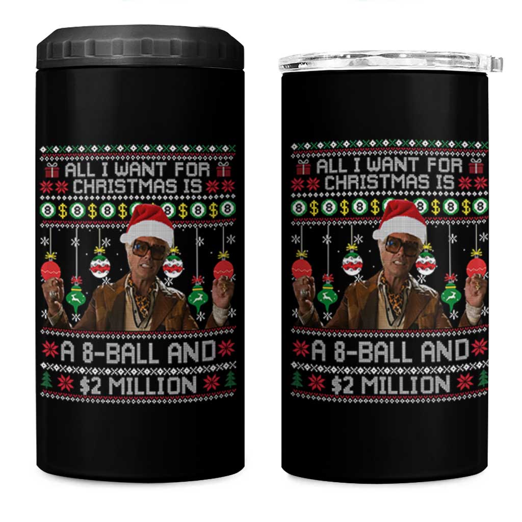 Funny Christmas Billy Meme 4 in 1 Can Cooler Tumbler All I Want For Christmas Is A 8 Ball And 2 Million Dollars - Wonder Print Shop