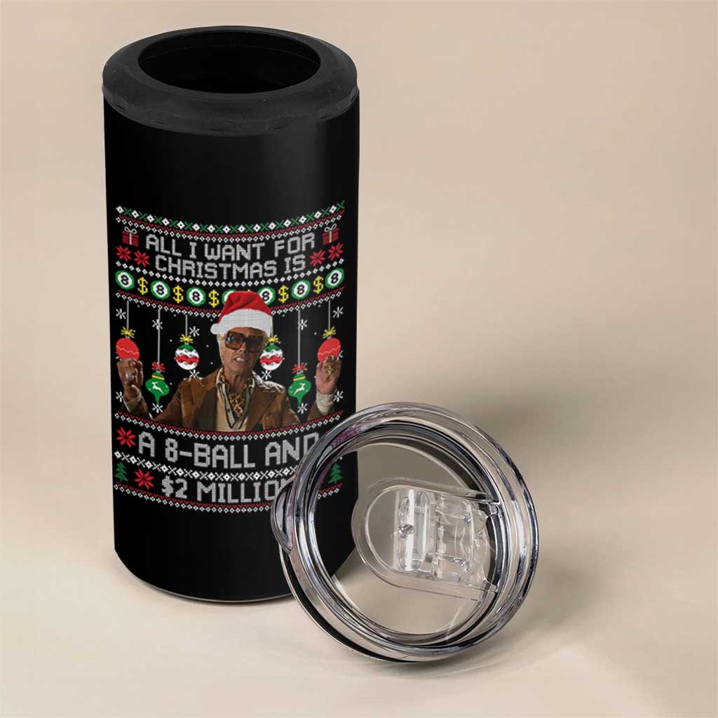Funny Christmas Billy Meme 4 in 1 Can Cooler Tumbler All I Want For Christmas Is A 8 Ball And 2 Million Dollars - Wonder Print Shop