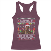 Funny Christmas Billy Meme Racerback Tank Top All I Want For Christmas Is A 8 Ball And 2 Million Dollars - Wonder Print Shop