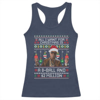 Funny Christmas Billy Meme Racerback Tank Top All I Want For Christmas Is A 8 Ball And 2 Million Dollars - Wonder Print Shop