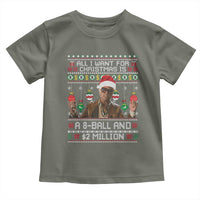 Funny Christmas Billy Meme Toddler T Shirt All I Want For Christmas Is A 8 Ball And 2 Million Dollars - Wonder Print Shop