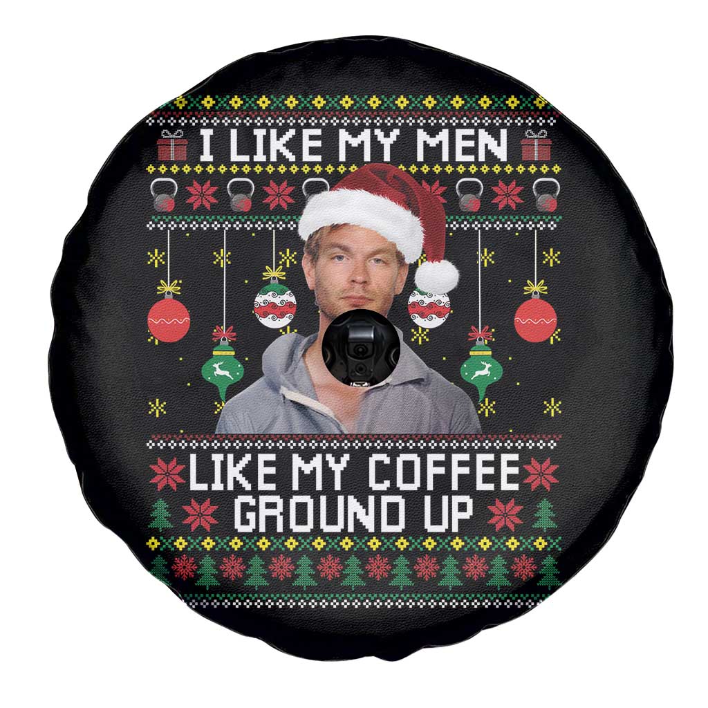 Funny Christmas Jeffrey Dahmer Spare Tire Cover I Like My Men Like My Coffee Ground Up Serial Killer - Wonder Print Shop