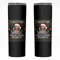 Funny Christmas Jeffrey Dahmer Skinny Tumbler I Like My Men Like My Coffee Ground Up Serial Killer - Wonder Print Shop