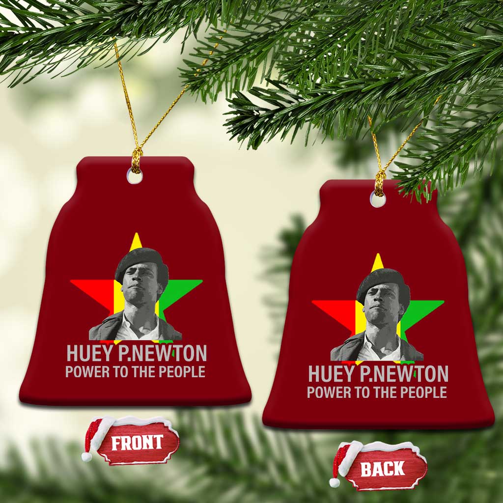 Huey P.Newton Power To The People Ceramic Ornament Black Panther Party Black History Month