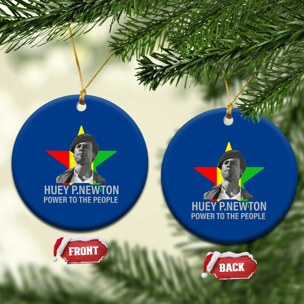 Huey P.Newton Power To The People Ceramic Ornament Black Panther Party Black History Month