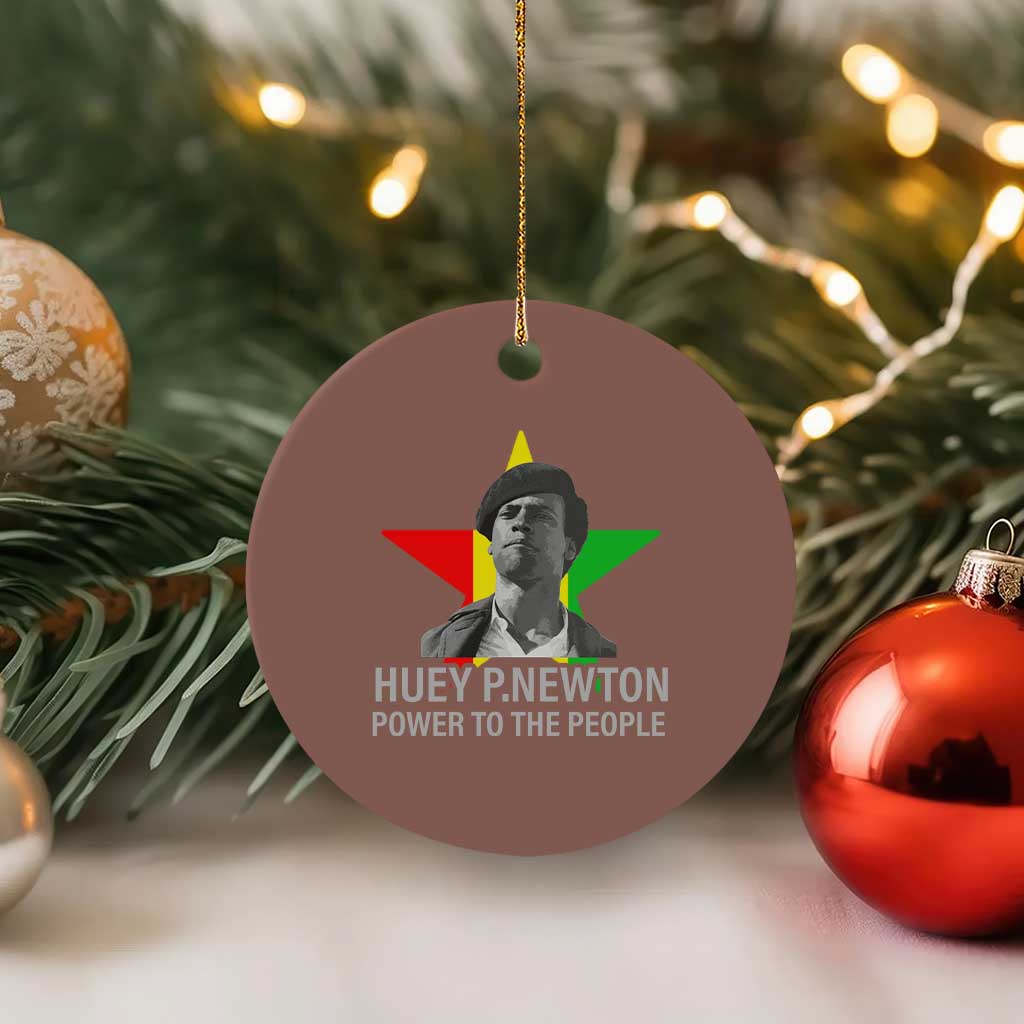 Huey P.Newton Power To The People Ceramic Ornament Black Panther Party Black History Month