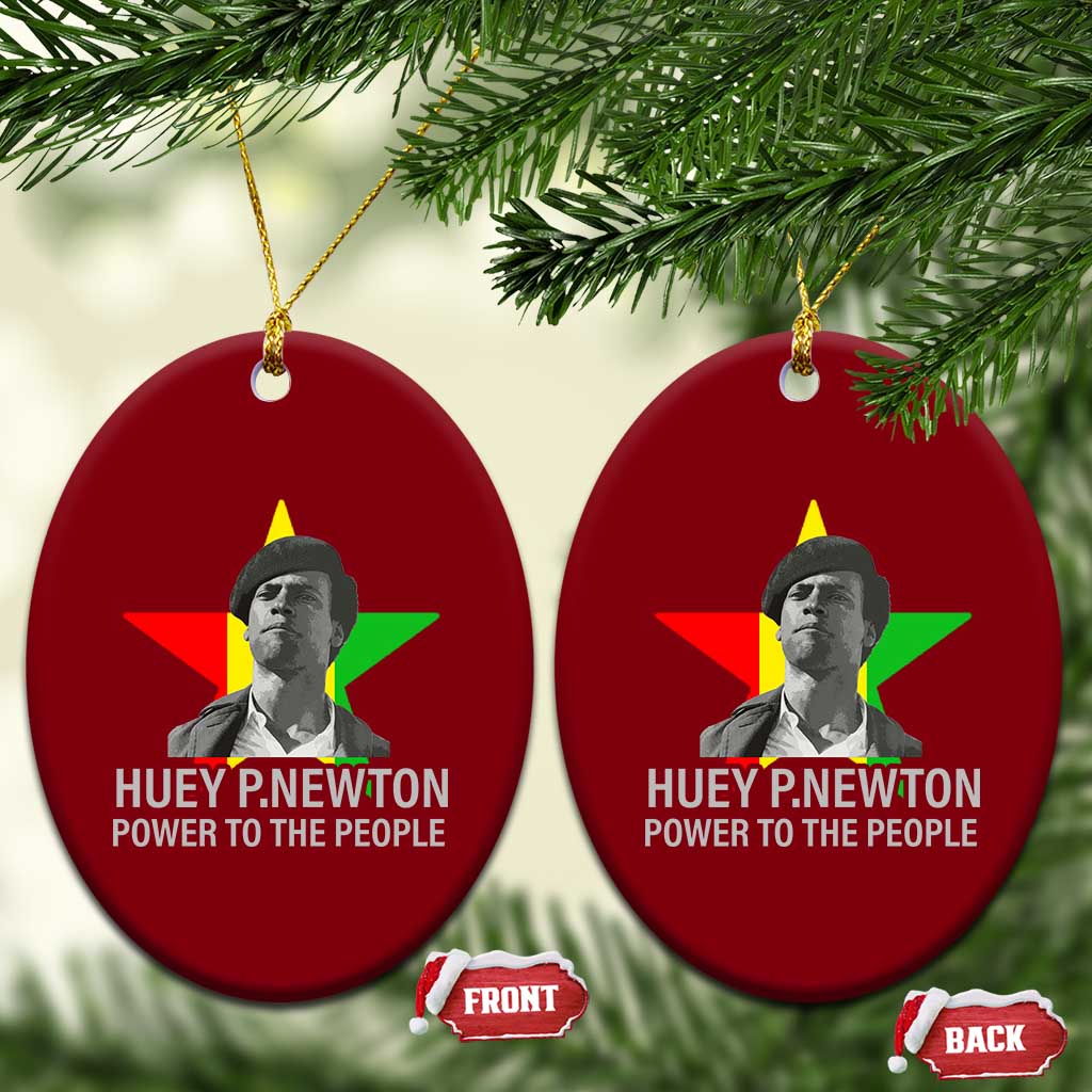 Huey P.Newton Power To The People Ceramic Ornament Black Panther Party Black History Month