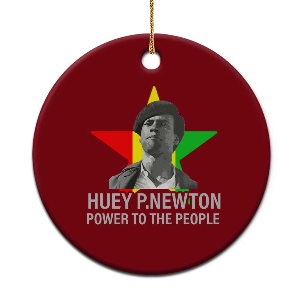 Huey P.Newton Power To The People Ceramic Ornament Black Panther Party Black History Month