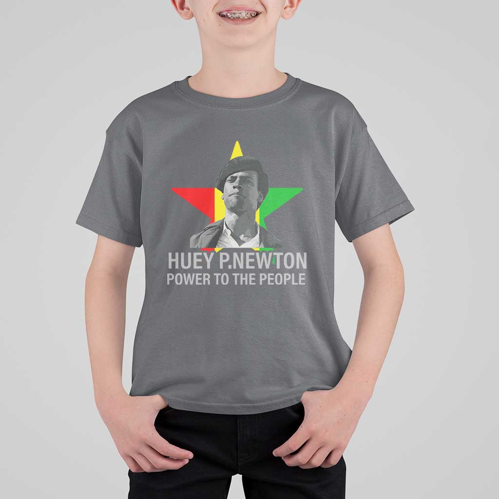 Huey P.Newton Power To The People T Shirt For Kid Black Panther Party Black History Month