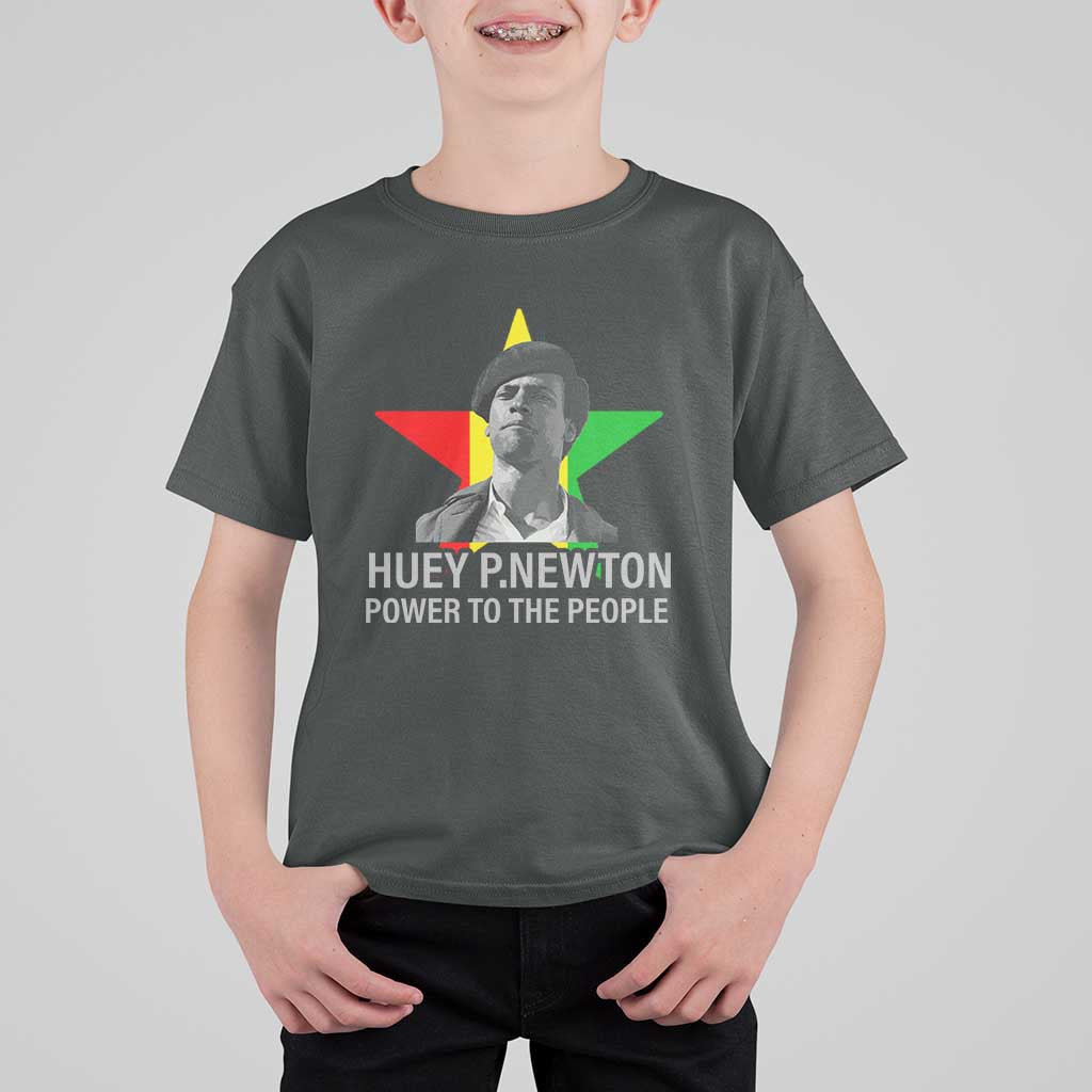 Huey P.Newton Power To The People T Shirt For Kid Black Panther Party Black History Month
