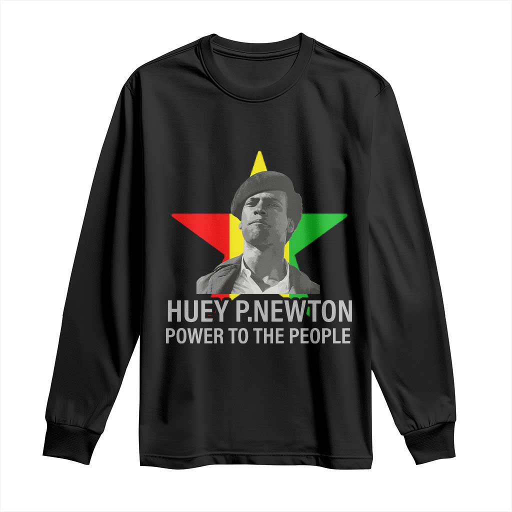Huey P.Newton Power To The People Long Sleeve Shirt Black Panther Party Black History Month