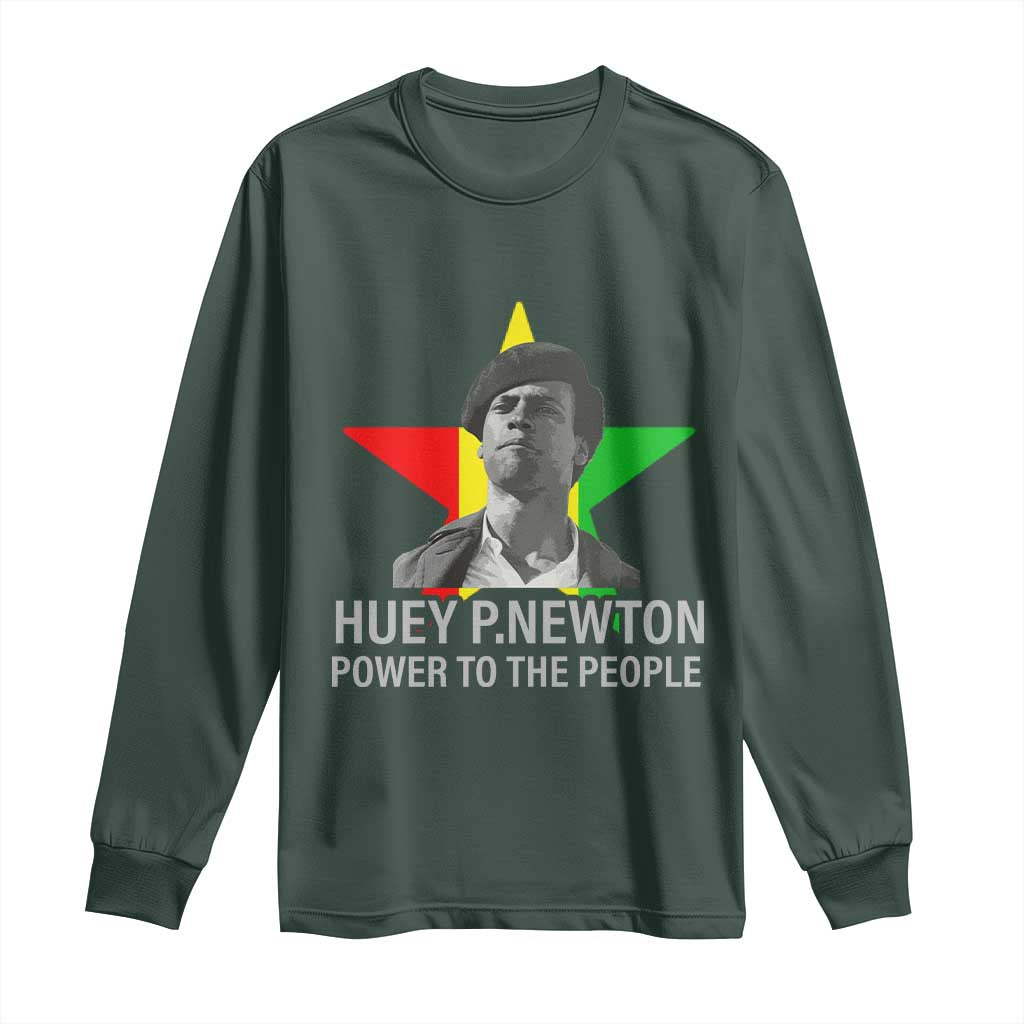 Huey P.Newton Power To The People Long Sleeve Shirt Black Panther Party Black History Month