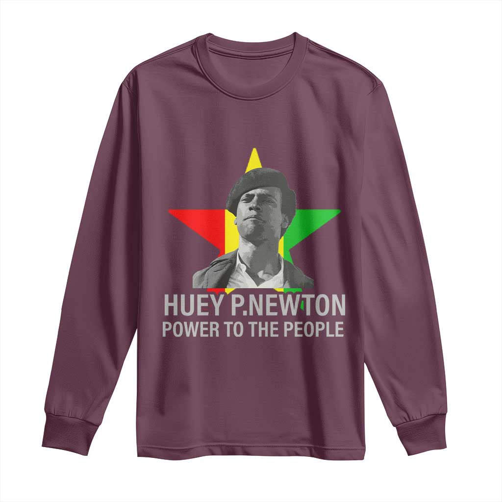 Huey P.Newton Power To The People Long Sleeve Shirt Black Panther Party Black History Month
