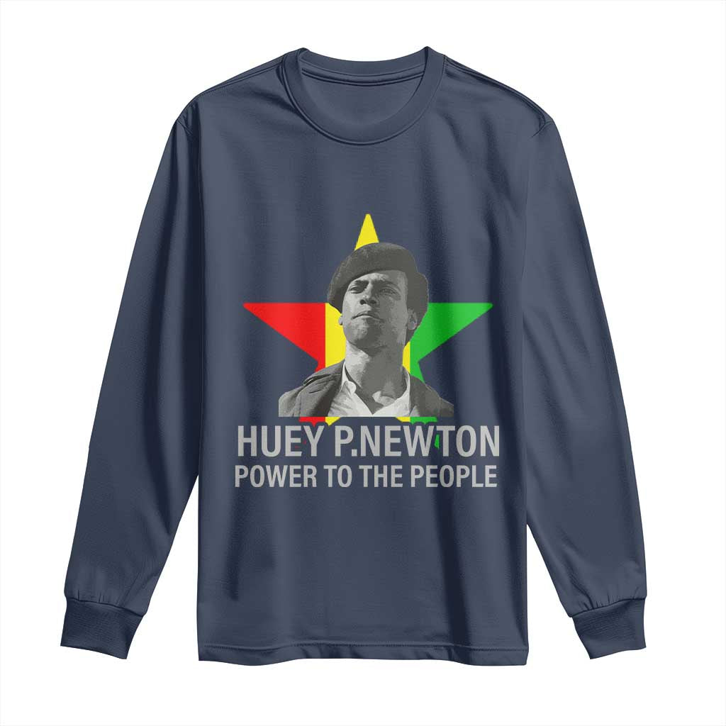 Huey P.Newton Power To The People Long Sleeve Shirt Black Panther Party Black History Month