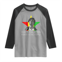 Huey P.Newton Power To The People Raglan Shirt Black Panther Party Black History Month