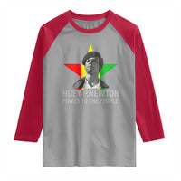 Huey P.Newton Power To The People Raglan Shirt Black Panther Party Black History Month