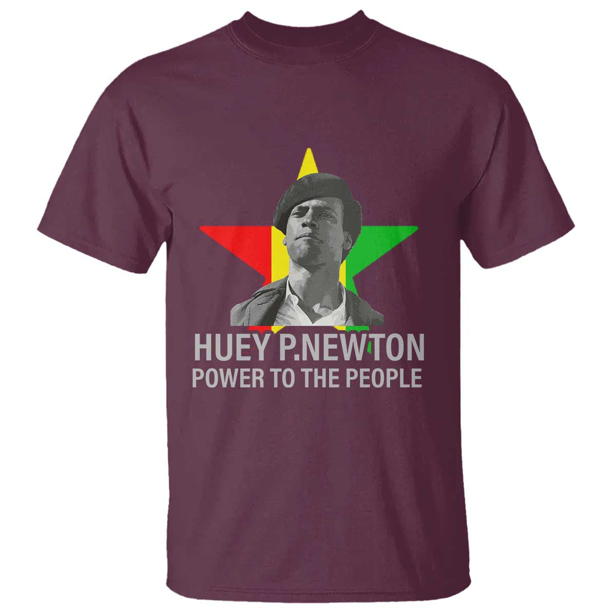 Huey P.Newton Power To The People T Shirt Black Panther Party Black History Month