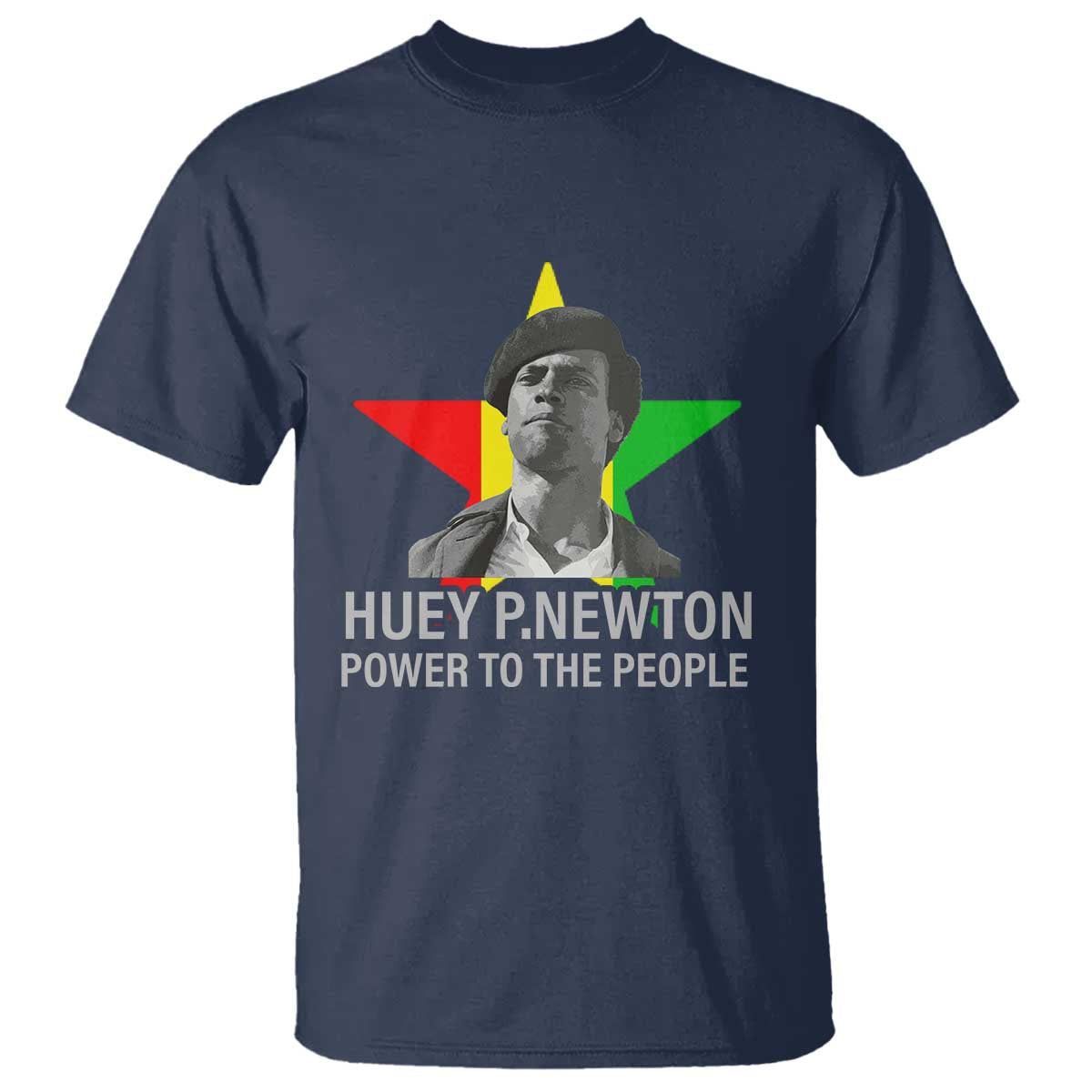 Huey P.Newton Power To The People T Shirt Black Panther Party Black History Month