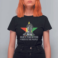 Huey P.Newton Power To The People T Shirt For Women Black Panther Party Black History Month