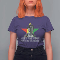 Huey P.Newton Power To The People T Shirt For Women Black Panther Party Black History Month