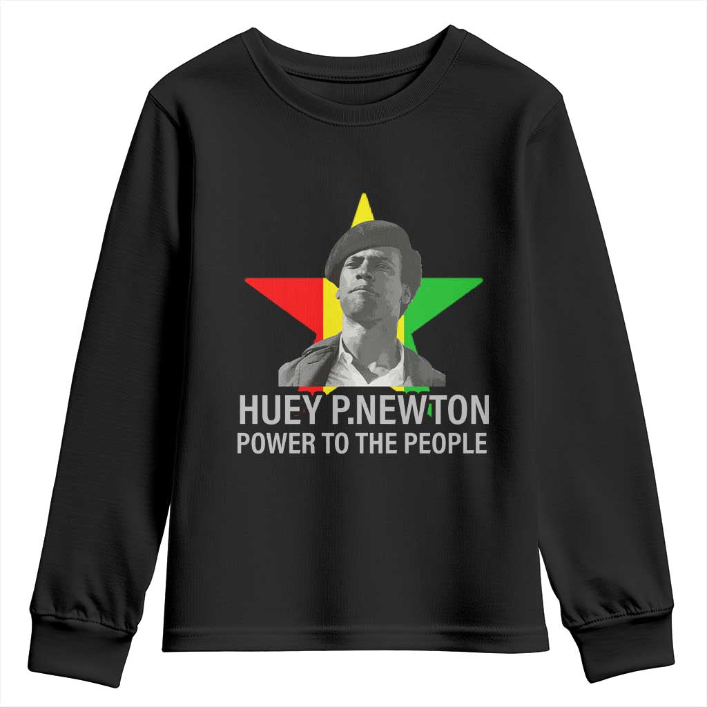 Huey P.Newton Power To The People Youth Sweatshirt Black Panther Party Black History Month