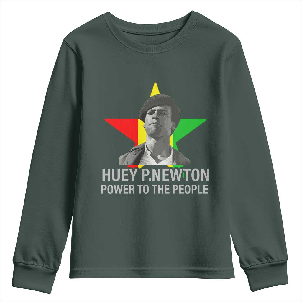 Huey P.Newton Power To The People Youth Sweatshirt Black Panther Party Black History Month
