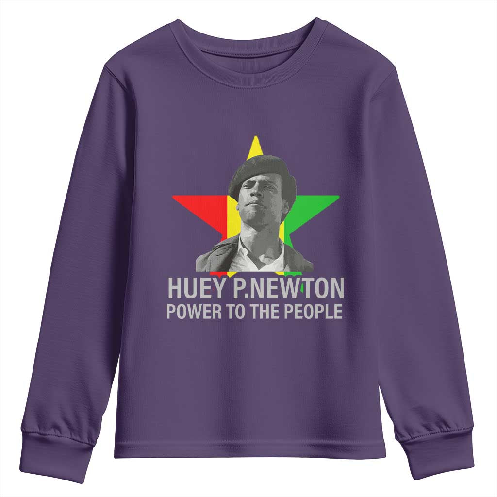 Huey P.Newton Power To The People Youth Sweatshirt Black Panther Party Black History Month