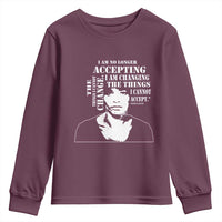 Angela Davis Quotes Youth Sweatshirt I Am No Longer Accepting The Things I Cannot Change Black History Month