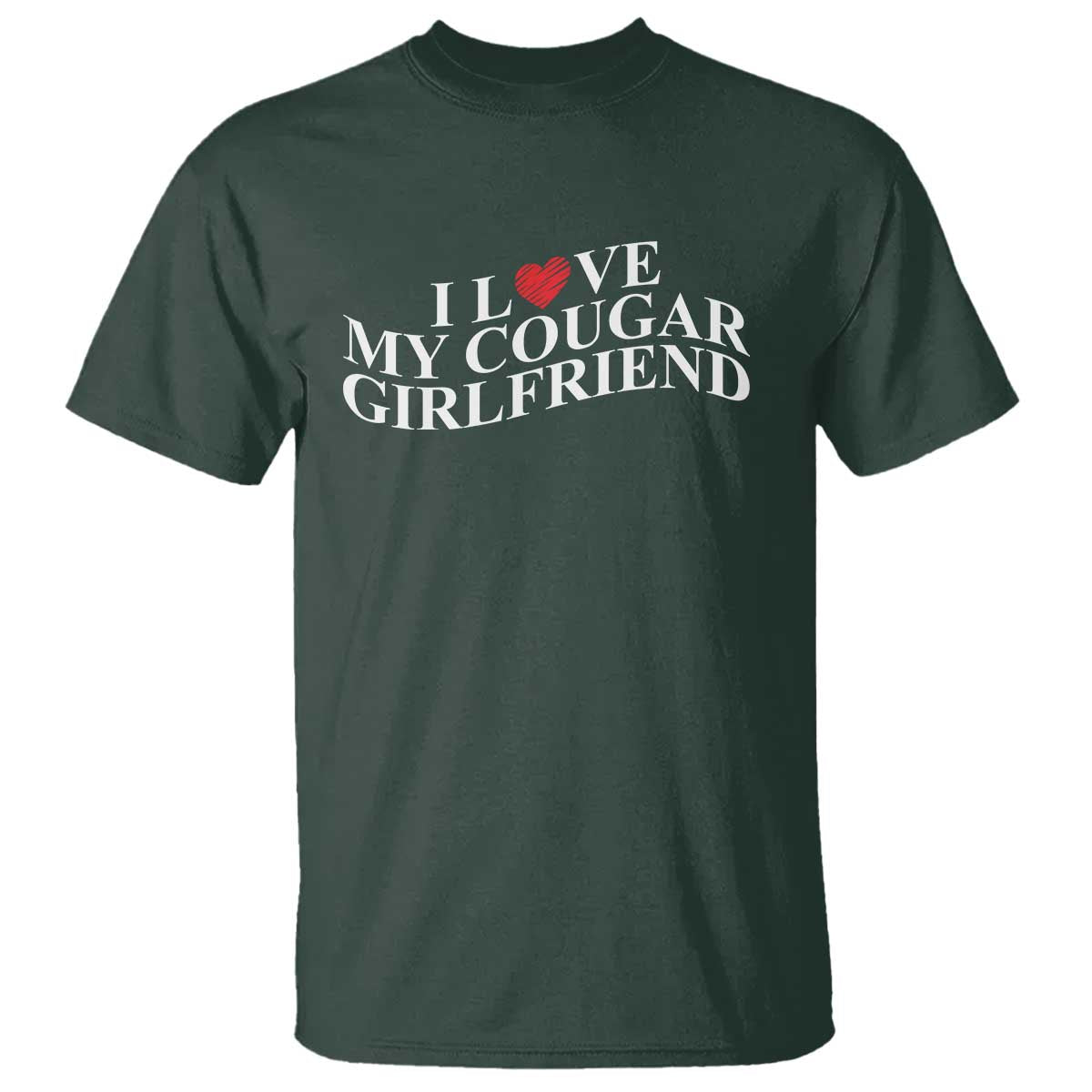 Funny I Love My Cougar Girlfriend T Shirt Boyfriend Valentines Couple Matching