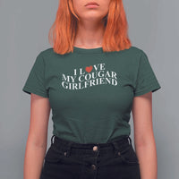 Funny I Love My Cougar Girlfriend T Shirt For Women Boyfriend Valentines Couple Matching