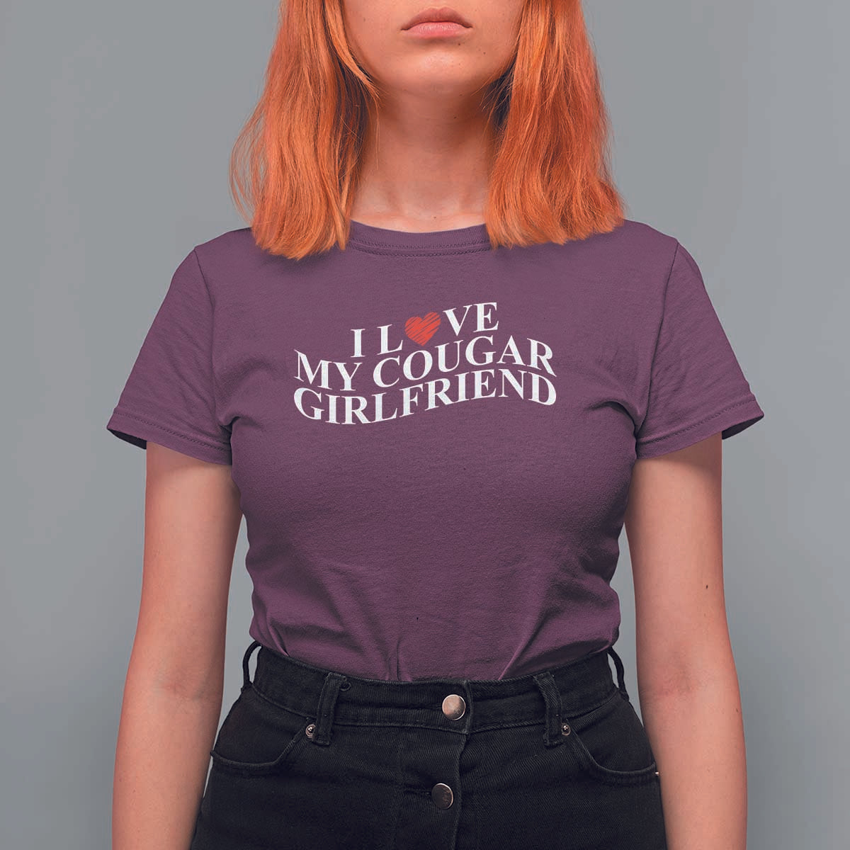 Funny I Love My Cougar Girlfriend T Shirt For Women Boyfriend Valentines Couple Matching