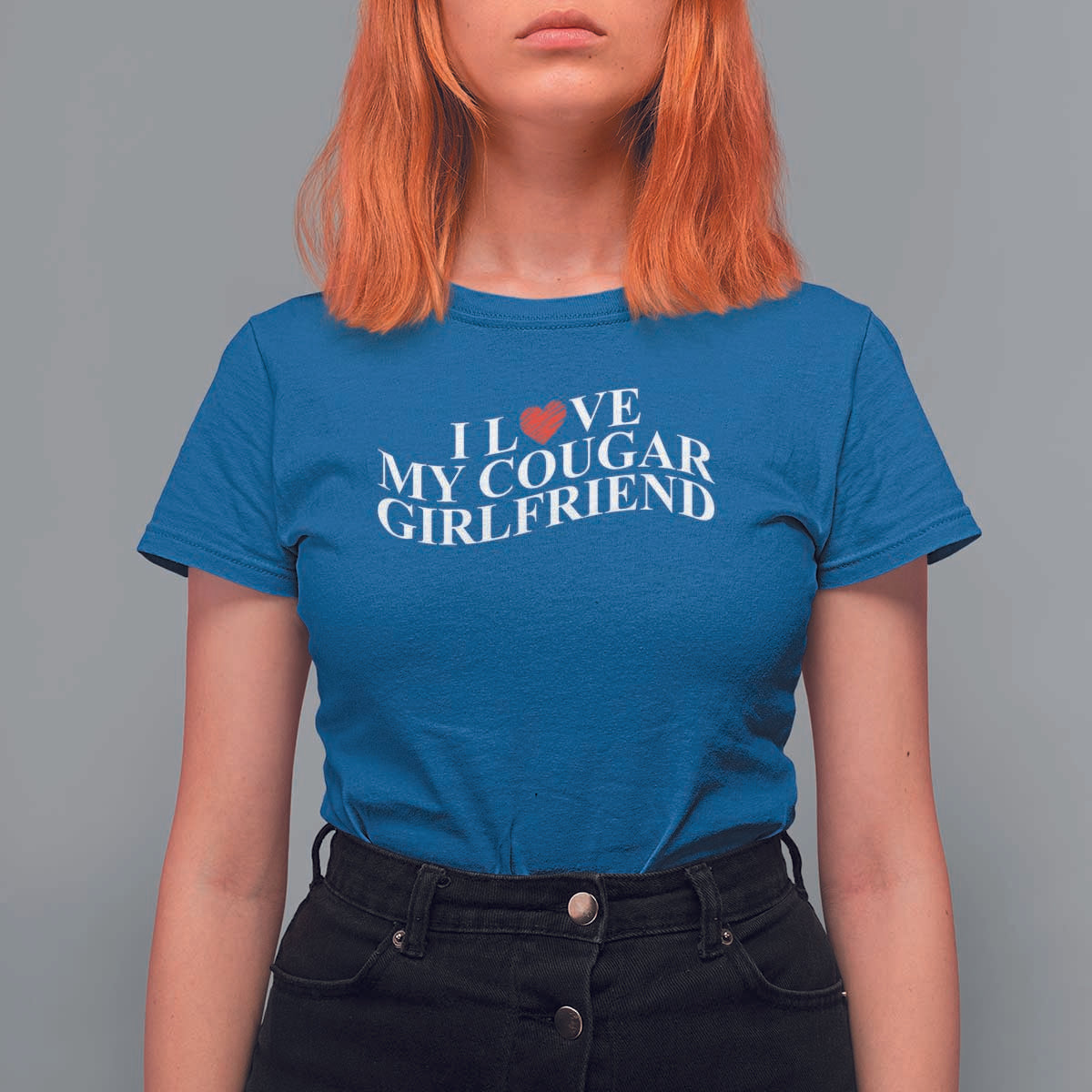 Funny I Love My Cougar Girlfriend T Shirt For Women Boyfriend Valentines Couple Matching