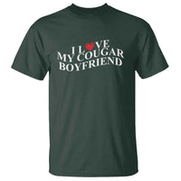 Funny I Love My Cougar Boyfriend T Shirt Girlfriend Valentines Couple Matching