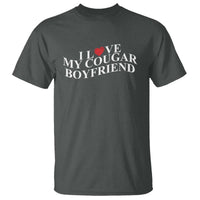 Funny I Love My Cougar Boyfriend T Shirt Girlfriend Valentines Couple Matching