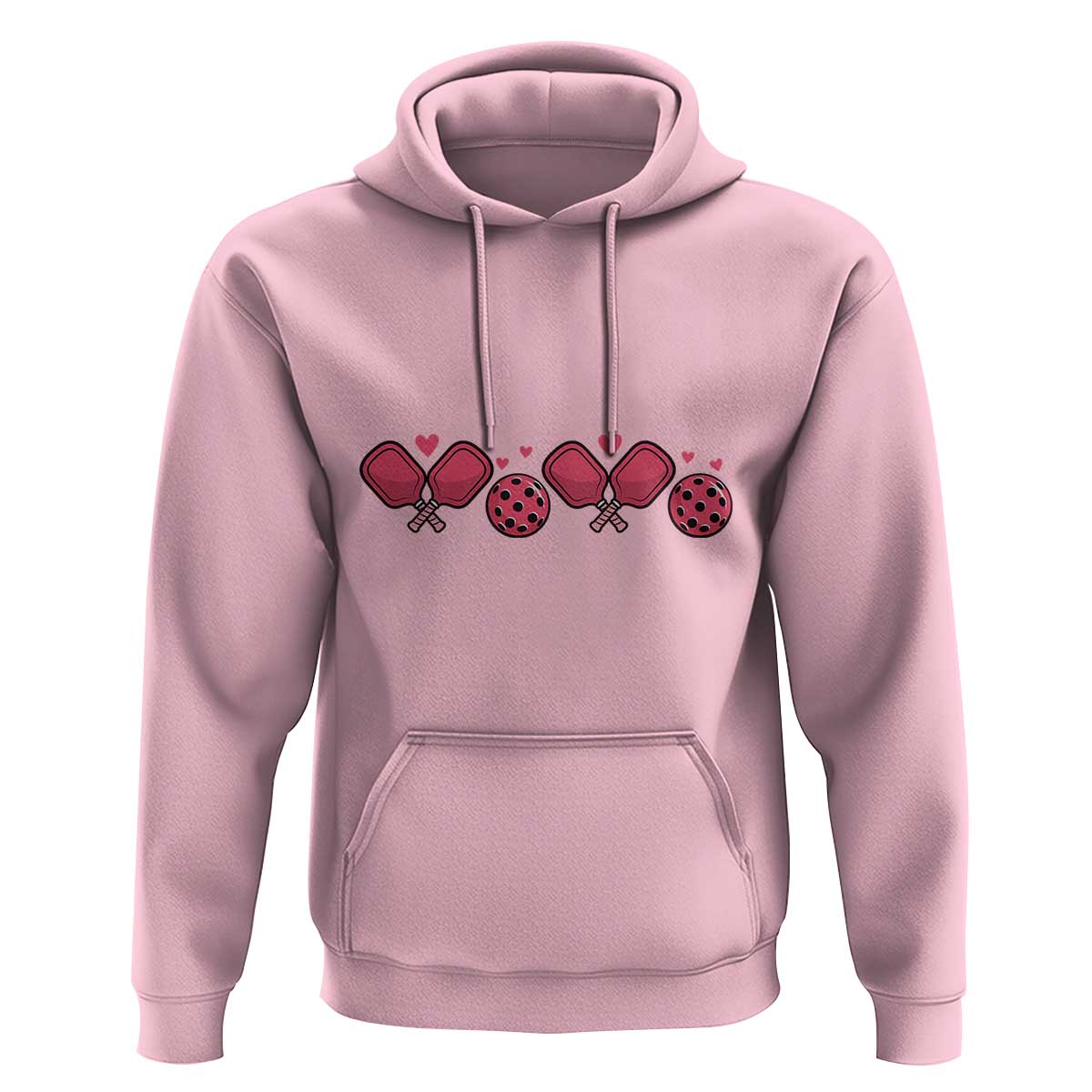 Funny Valentine's Day Xoxo Pink Pickleball Hoodie