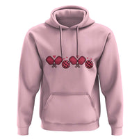 Funny Valentine's Day Xoxo Pink Pickleball Hoodie