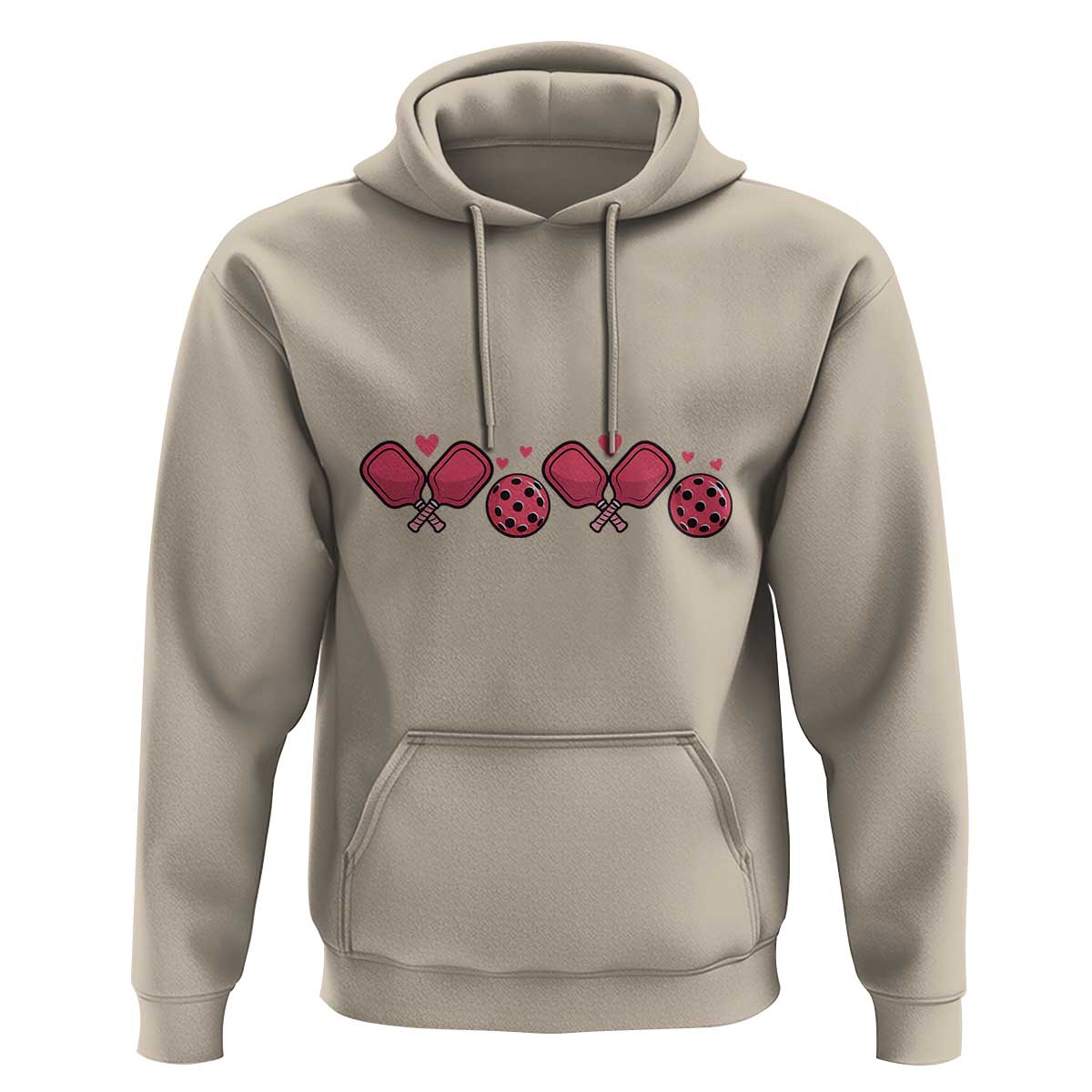 Funny Valentine's Day Xoxo Pink Pickleball Hoodie