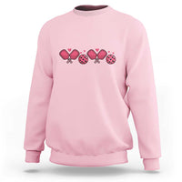 Funny Valentine's Day Xoxo Pink Pickleball Sweatshirt
