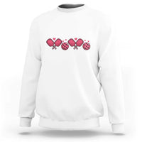 Funny Valentine's Day Xoxo Pink Pickleball Sweatshirt